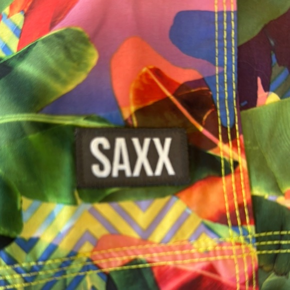 Saxx swim shorts Colorful Leaf Pattern Swim Shorts - Picture 2 of 8